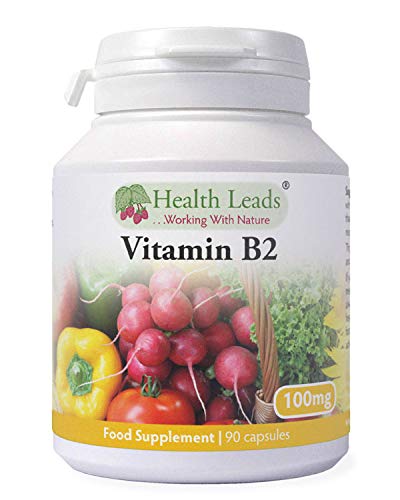 [Australia] - Vitamin B2 100mg x 90 Capsules, Magnesium Stearate Free & No Nasty Additives, No-GMO, Vegan, Riboflavin Helps with Tiredness and Fatigue, Supports Energy Levels, Made in Wales 