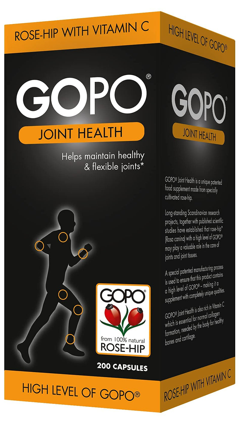 [Australia] - GOPO Joint Health 200 Capsules - Rose-Hip & Vitamin C - Helps maintain healthy & flexible joints 200 Count (Pack of 1) 