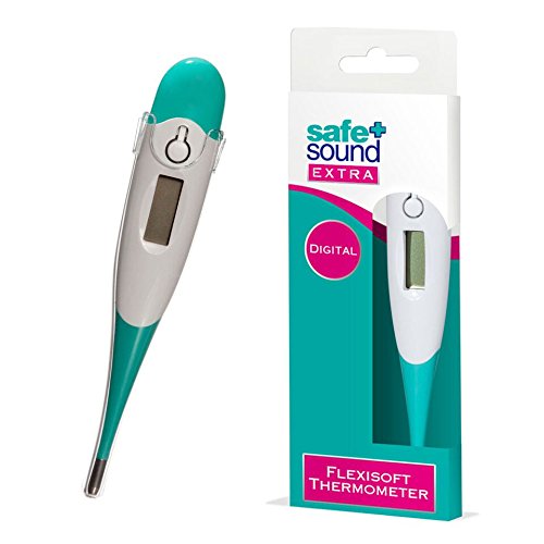 [Australia] - Safe and Sound Flexible Tip Digital Thermometer for Adults, Children and Babies Oral, Underarm or Rectal Temperature Readings. Batteries Supplied Flexi-tip 