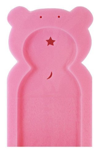 [Australia] - Baby Bath Time Sponge Support Pink or BlueTeddy Safety Aid Bathing Mat 2 Colours : Pink Or Blue (Pink) 