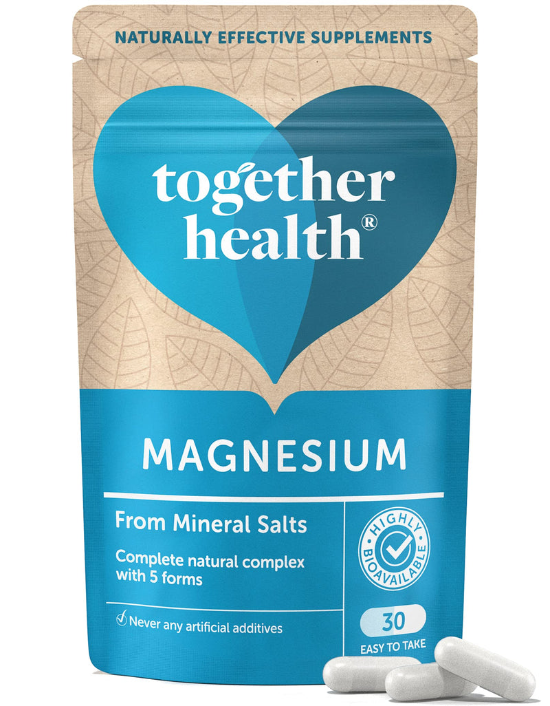 [Australia] - Marine Magnesium � Together Health � from Natural Marine Salts � 5 Natural Forms of Magnesium � Vegan Friendly � Made in The UK � 30 Vegecaps Unflavoured 30 Count (Pack of 1) 