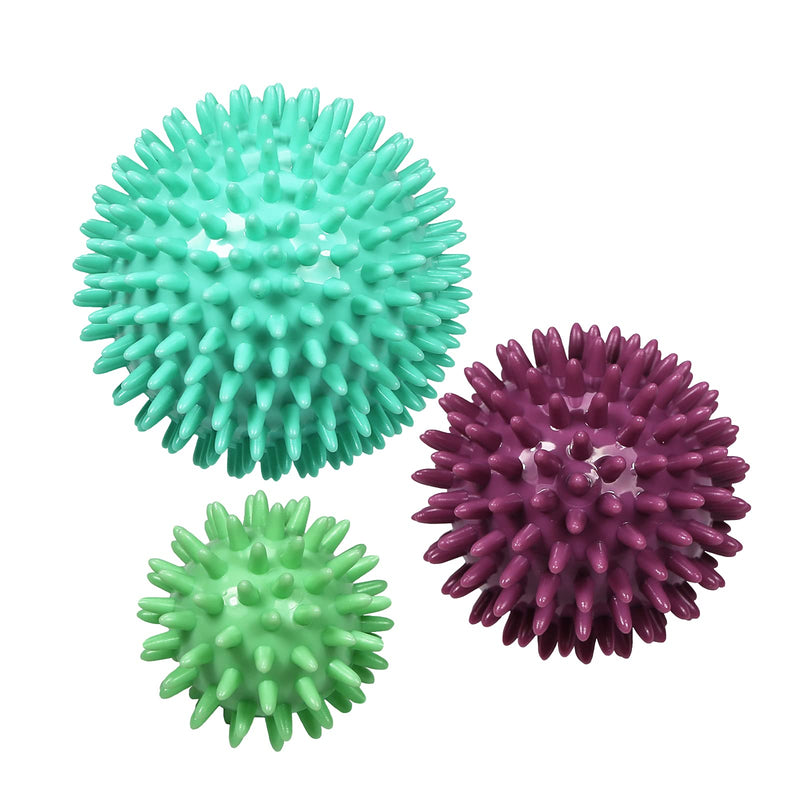 [Australia] - Spiky Massage Ball - Pack of 3 by ResultSport - 6cm, 8cm, 10cm - Plantar Fasciitis Recovery, Trigger Point Massage - Myofasical Relief, Exercise Stress Ball, Physio Pilates 