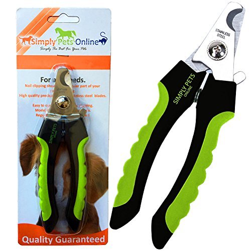 [Australia] - Dog Nail Clippers with Safety Guard - Superior Sharpness - Designed By Vets - Suitable for Large Dogs - Stainless Steel Dog Claw Clippers Single 