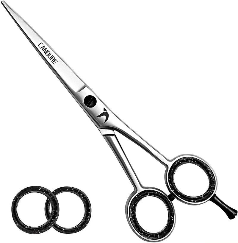 [Australia] - Candure Hairdressing Barber Hair Scissor for Professional Hairdressers Barbers Stainless Steel Hair Cutting Shears - For Salon Barbers, Men, Women, Children and Adults Japanese 6" 