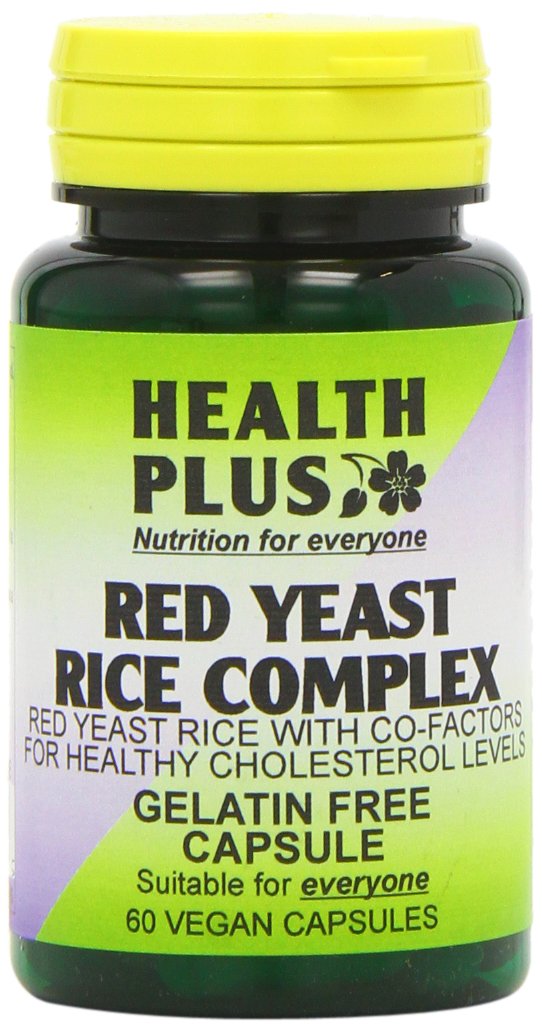 [Australia] - Health Plus Red Yeast Rice Complex Heart Health and Cholesterol Lowering Supplement - Pack of 60 Gelatin Free Capsules 