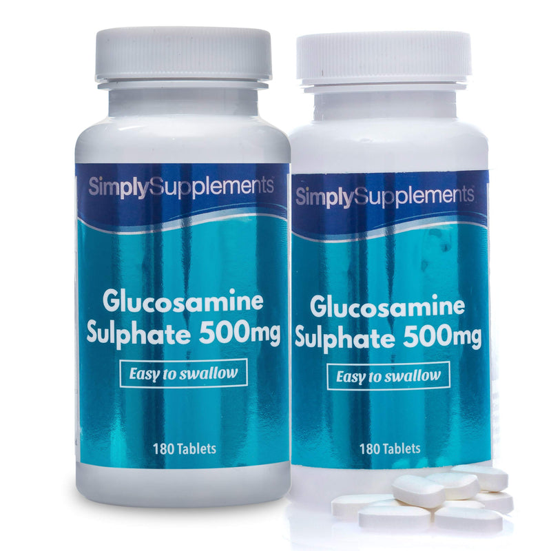 [Australia] - Easy to Swallow Glucosamine 500mg | Active Lifestyle Support | 2X 180 Tablets | Manufactured in The UK 