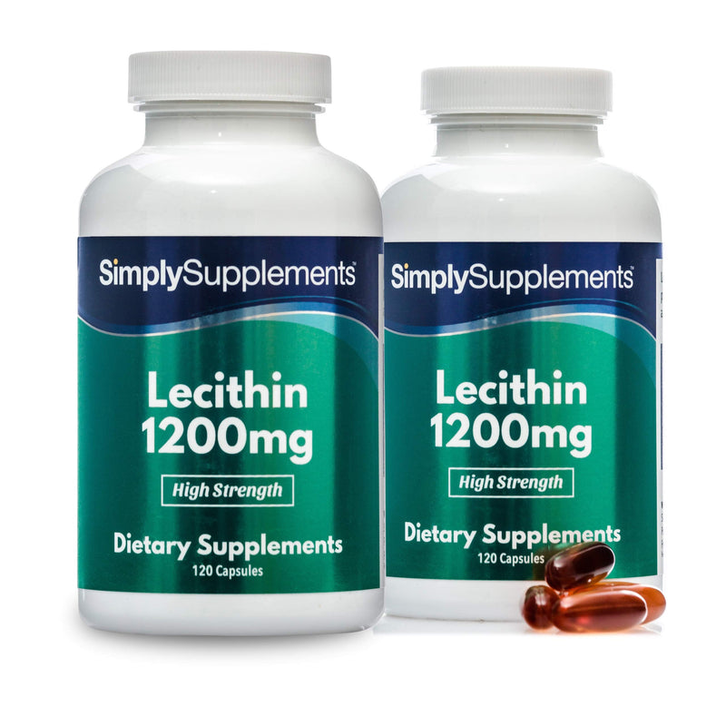 [Australia] - Soy Lecithin Capsules 1200mg | 120+120 (240) Capsules | Manufactured in The UK 240 Count (Pack of 1) 