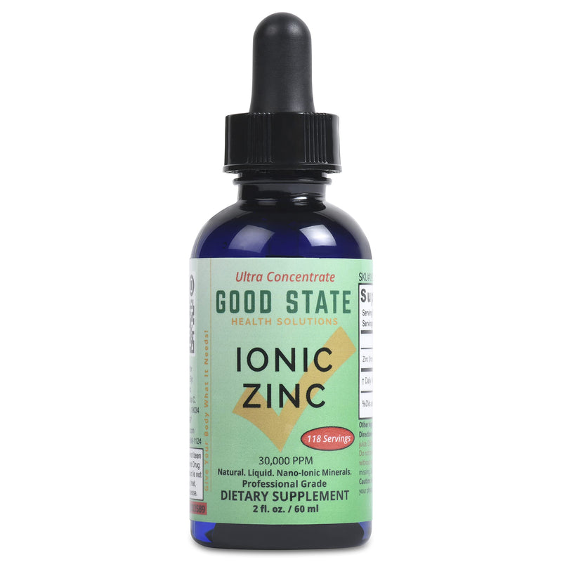 [Australia] - Good State | Liquid Ionic Zinc Ultra Concentrate | Dietary Supplement | Great for Immune System | 15mg is 10 Drops | 100 Servings Orange 60 ml (Pack of 1) 
