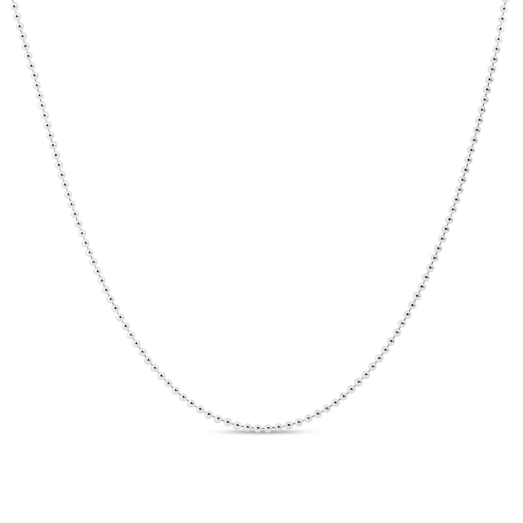 [Australia] - KEZEF .925 Sterling Silver Italian 1.2mm Pallini Ball Bead Bracelet Anklet or Necklace Chain 7.0 Inches 