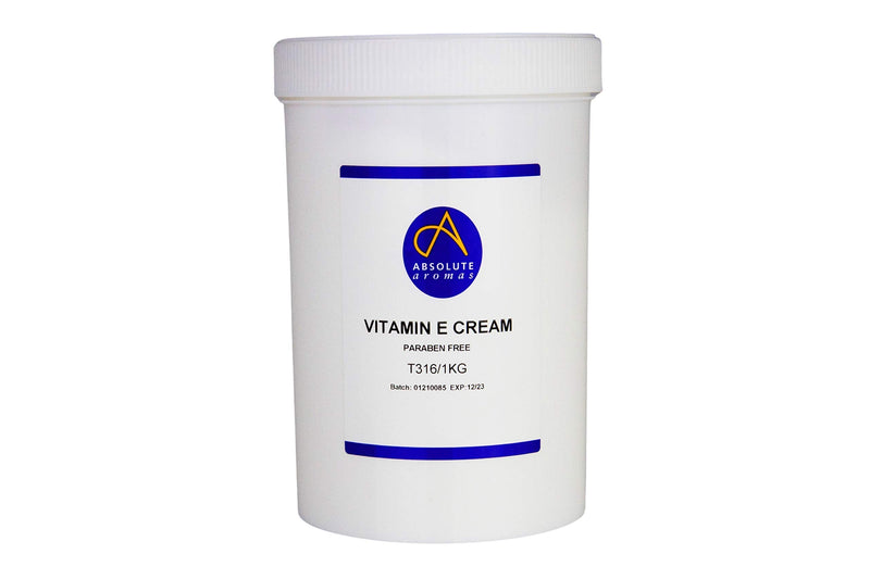 [Australia] - Absolute Aromas Vitamin E Cream 1kg - Unscented Base Cream, Free from Parabens and Sulphates ‚Äì Moisturising Cream for Face, Body and Scars (1kg) 1 kg (Pack of 1) 