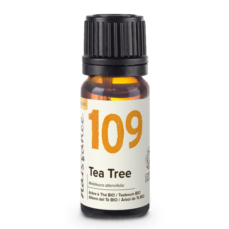 [Australia] - Naissance Organic Tea Tree Essential Oil (No. 109) 10ml - Pure, Natural, Certified Organic, Cruelty Free, Vegan & Undiluted - Use in Aromatherapy & Diffusers 