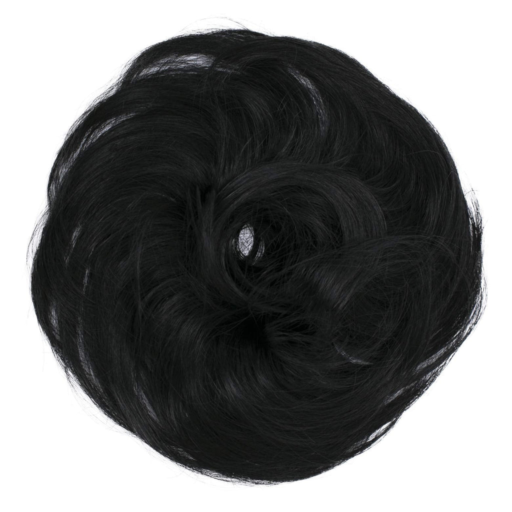 [Australia] - PRETTYSHOP Hairpiece Scrunchie Scrunchy Bun Updo Bridal Hairstyle Ponytail Wavy Black G1B black #1 G1B 