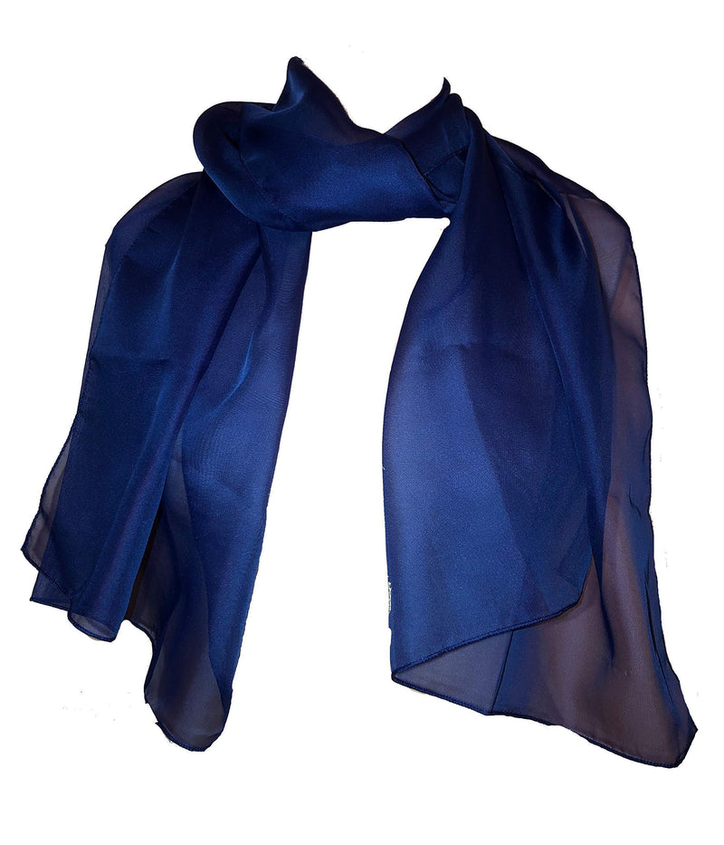 [Australia] - Plain Royal Blue Chiffon Style Scarf Thin Pretty Scarf Great for Any Outfit Lovely Gift 