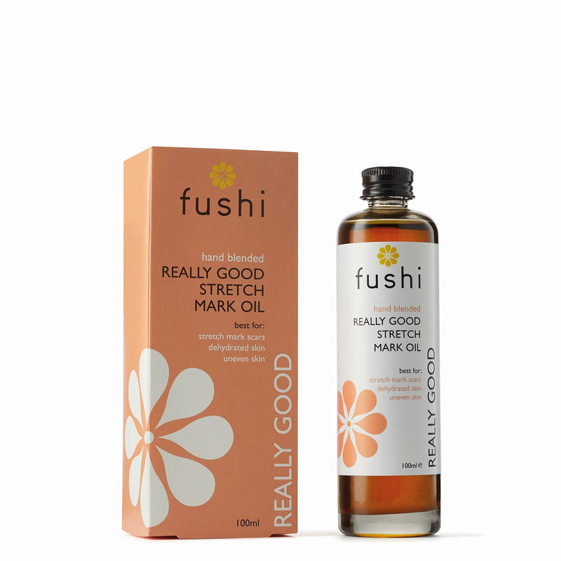[Australia] - Fushi Really Good Stretch Mark Oil 100ml | Best for Stretch Marks, Scars, Dehydrated Skin & Uneven Skin Tone | Unfragranced Natural Formulation | Triple Strength Indian Tulsi |Ethical & Vegan 