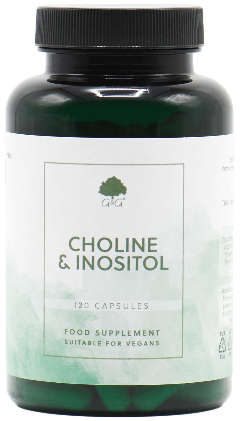 [Australia] - Choline (Bitartrate) & Inositol Capsules | 250mg Choline & 250mg Inositol per Capsule | 120 Vegan Capsules | G&G Vitamins 