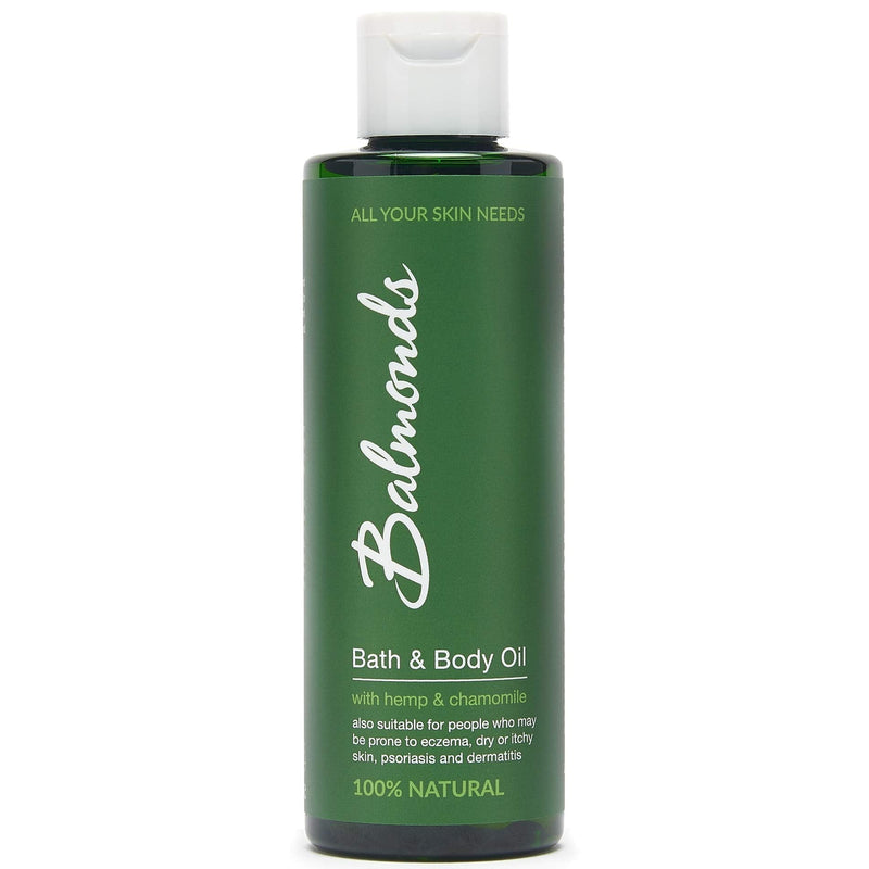 [Australia] - Balmonds Bath & Body Oil 200ml 100% - the 100% Natural Body Oil Suitable For Eczema, Dry Skin, Itchy or Flaky Skin, Psoriasis and Allergy Prone Skin - Versatile Natural Moisturiser - Body Oil, Massage Oil, Stretch Mark Oil, Pregnancy Body Oi 