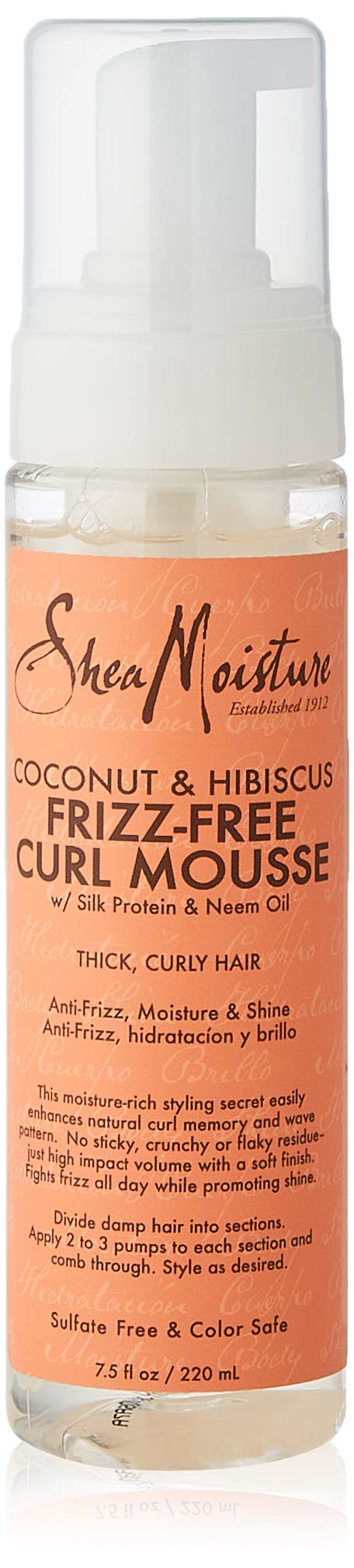 [Australia] - Shea Moisture Coconut and Hibiscus Frizz-Free Curl Mousse 220 ml 