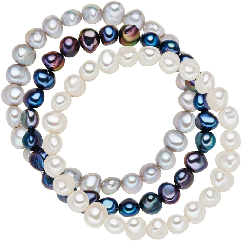 [Australia] - Valero Pearls Female Nylon Cord Fresh Water Cultured Pearl(s) approx. 7,0-8,0 mm Pearl Bracelet 