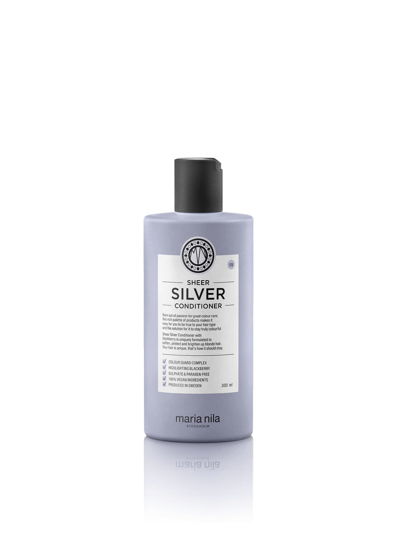 [Australia] - Maria Nila Sheer Silver Conditioner 300 ml - Nourishing Conditioner for Blonde Hair that Softens, Moisturizes and Strengthens Hair Structure. 100% Vegan. Sulfate-free and Paraben-free. 300 ml (Pack of 1) 