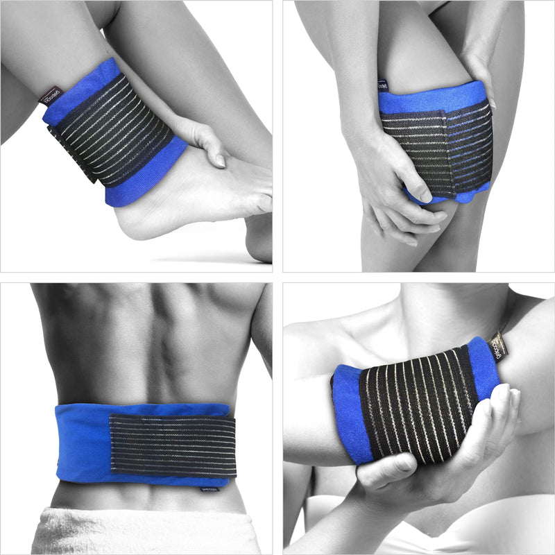 [Australia] - GelpacksDirect Gel Ice Pack for Sport Injury, Reusable Hot & Cold Compress Wrap, All Body Parts - Flexible from Freezer - First Aid Heat Pad for Knee, Ankle, Hip, Back Pain Relief - Faster Recovery 