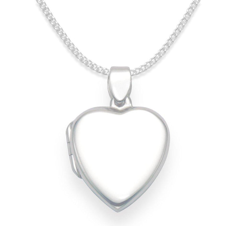 [Australia] - Sterling Silver Heart Locket Necklace on 18" chain- Size: 18mm x 20mm x 4.5mm. Gift boxed. 8018/18 