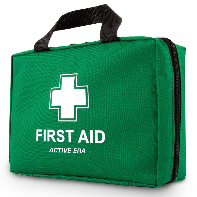 [Australia] - 90 Piece Premium First Aid Kit Bag - Includes Eyewash, 2 x Cold (Ice) Packs and Emergency Blanket for Home, Office, Car, Caravan, Workplace, Travel Green 