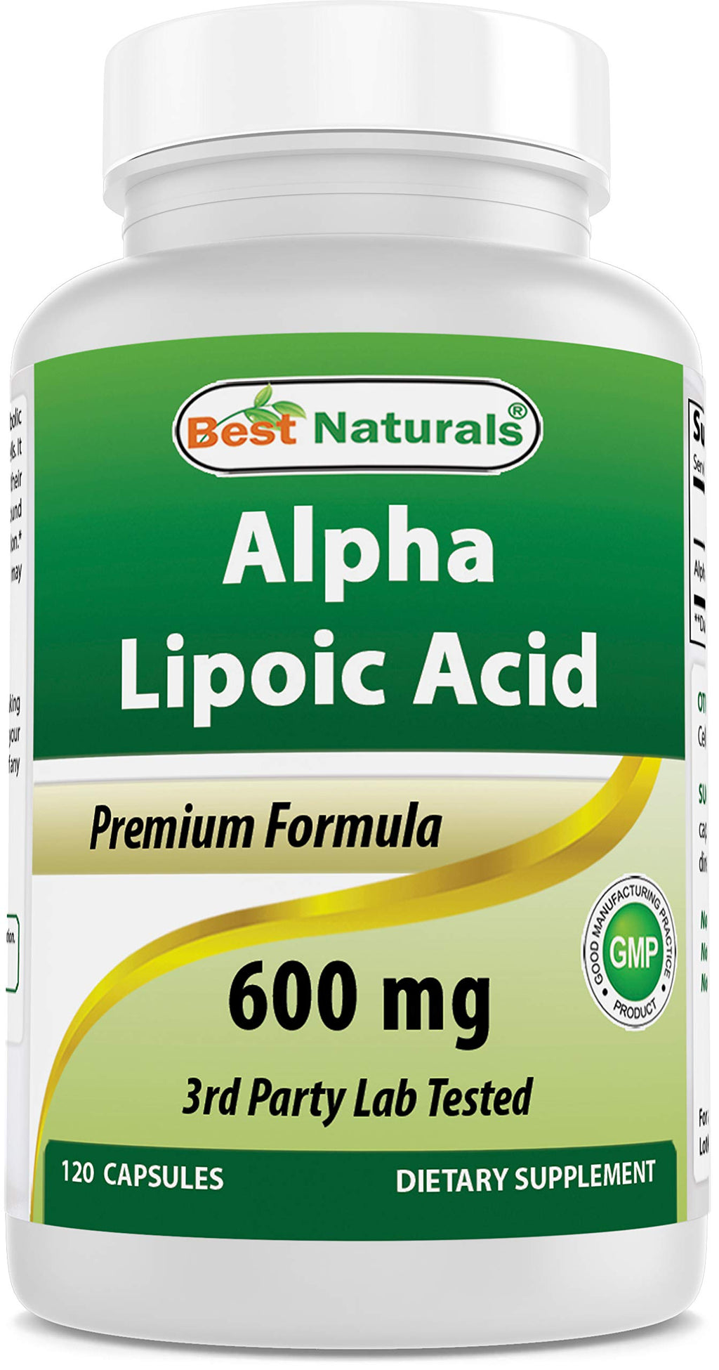 [Australia] - Best Naturals Alpha Liopic Acid 600 mg 120 Count - ALA Alpha Lipoic Acid Powerful Antioxidant 120 Count (Pack of 1) 