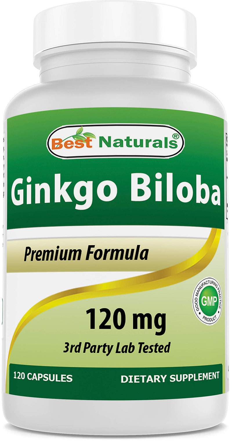 [Australia] - Best Naturals, Ginkgo Biloba Extract - Double Strength Ginkgo Biloba, 120mg, 120 Capsules (120 Count (Pack of 1)) 120 Count (Pack of 1) 