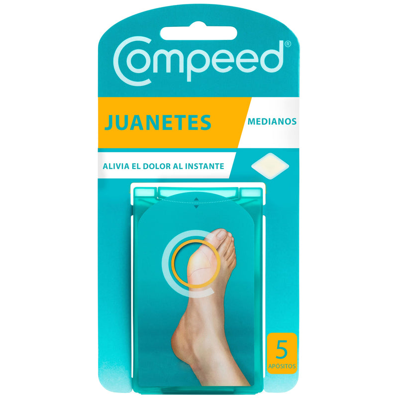 [Australia] - COMPEED Bunions - 5 Hydrocolloid Dressing - Foot Treatment for Natural Bunion Removal, Dressing Size 4.7 x 6.8 cm, 5 Medium - 5 Units 