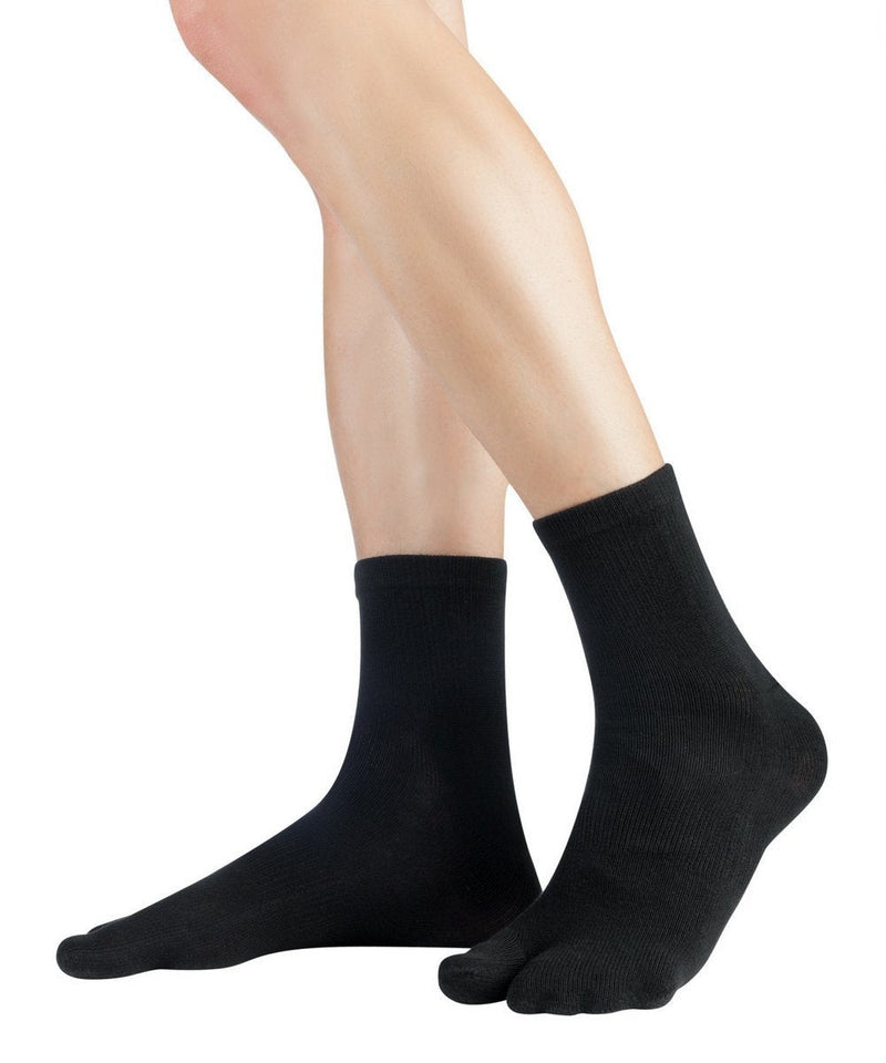 [Australia] - Knitido Traditionals Tabi | Short Split Toe Socks in Cotton UK 5.5-8 (EU 39-42) black (001) 