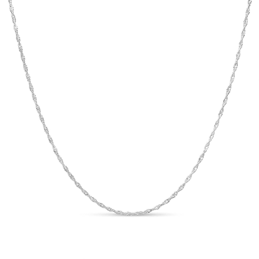 [Australia] - KEZEF Sterling Silver 2mm Singapore Twist Chain - Made in Italy 30.0 Inches 