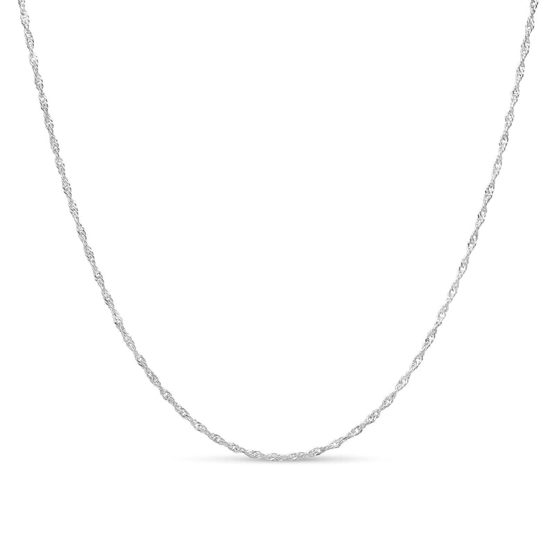 [Australia] - KEZEF Sterling Silver 2mm Singapore Twist Chain - Made in Italy 30.0 Inches 