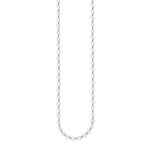[Australia] - Thomas Sabo Unisex Charm Necklace Wide Anchor Chain Charm Club 925 Sterling Silver X0002-001-12 45 Centimetres 
