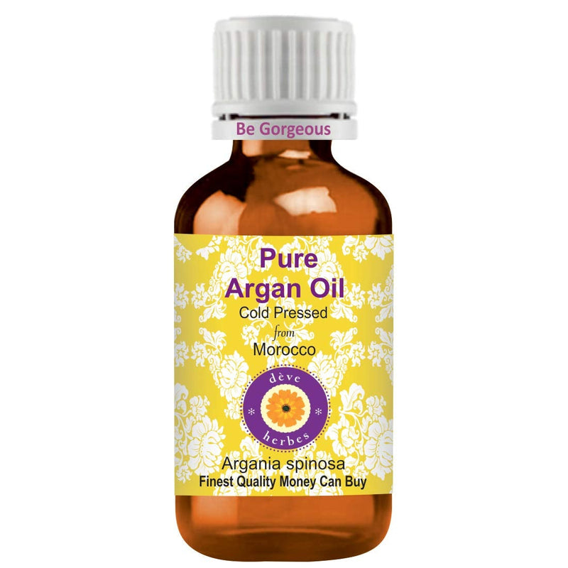[Australia] - Deve Herbes Pure Argan Oil (Morrocan) (Argania spinosa) 100% Natural Therapeutic Grade Cold Pressed for Personal Care 30ml (1.01 oz) 30ml (1.01 oz) with Plastic Euro Dropper 
