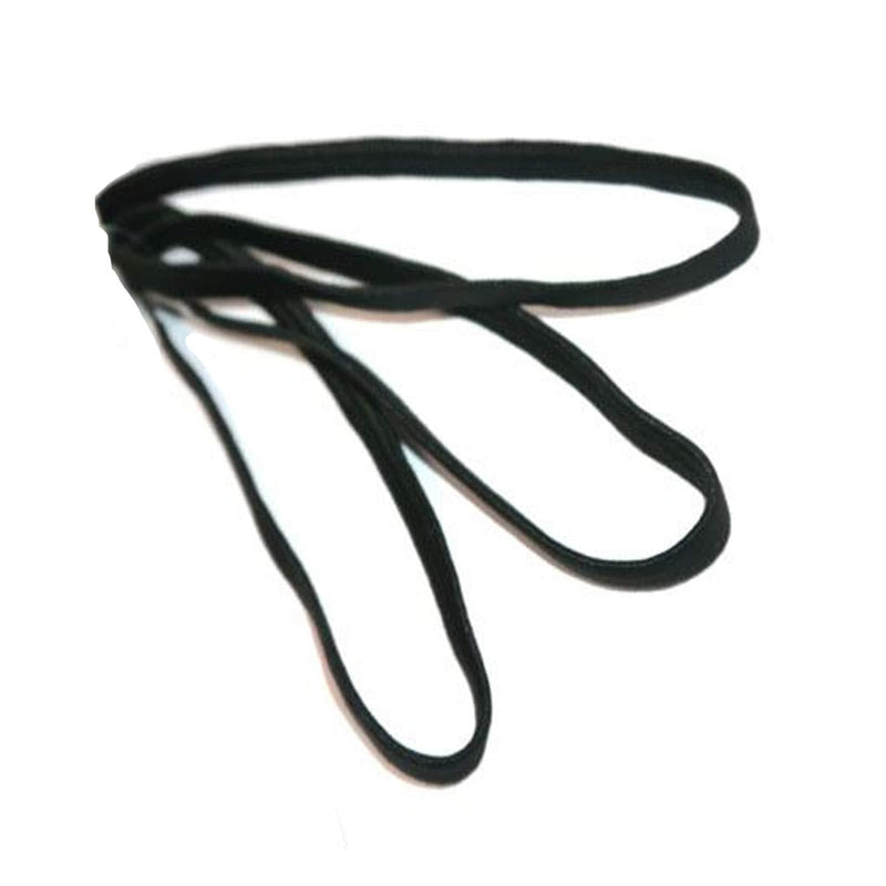 [Australia] - 3 Plain Black Elastics Long Black Elastics Headband 