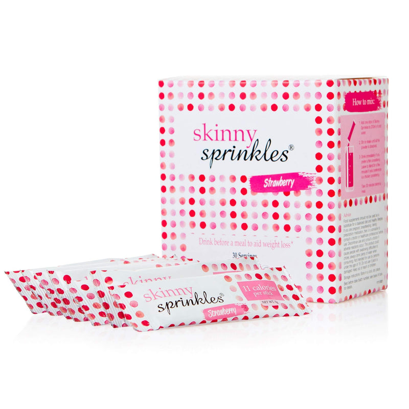 [Australia] - Skinny Sprinkles, 30 Servings - Weight Management Drink with Glucomannan - Vegan, Vegetarian Society Approved - Made in The UK - Strawberry 
