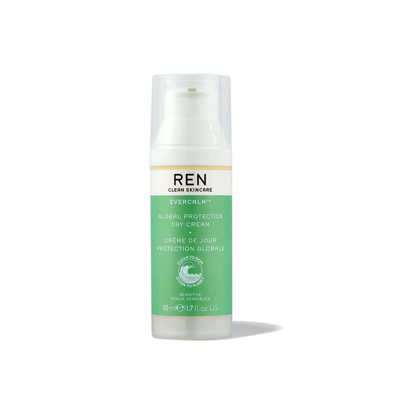 [Australia] - REN Clean Skincare Facial Moisturizer - Evercalm Global Protection Day Cream Proven to Calm Skin - Shea Butter & Antioxidants Nourish & Reduce Redness - Cruelty Free & Vegan Face Cream, 50 ml Facial Moisturising Cream 