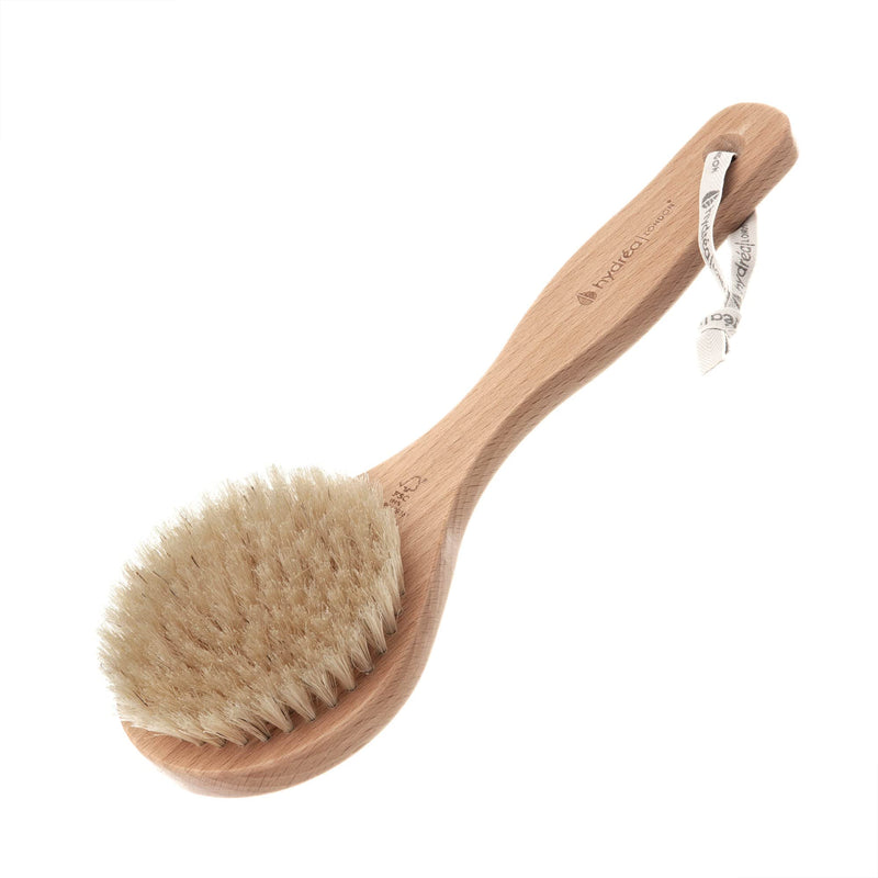[Australia] - Hydrea London Dry Body Brush – Premium Exfoliating Dry Skin Brush with Natural Bristle, Dry Brush Cellulite Remover, Exfoliating Body Scrubber, Helps Improve Lymphatic Drainage, FSC® Certified Beechwood. 