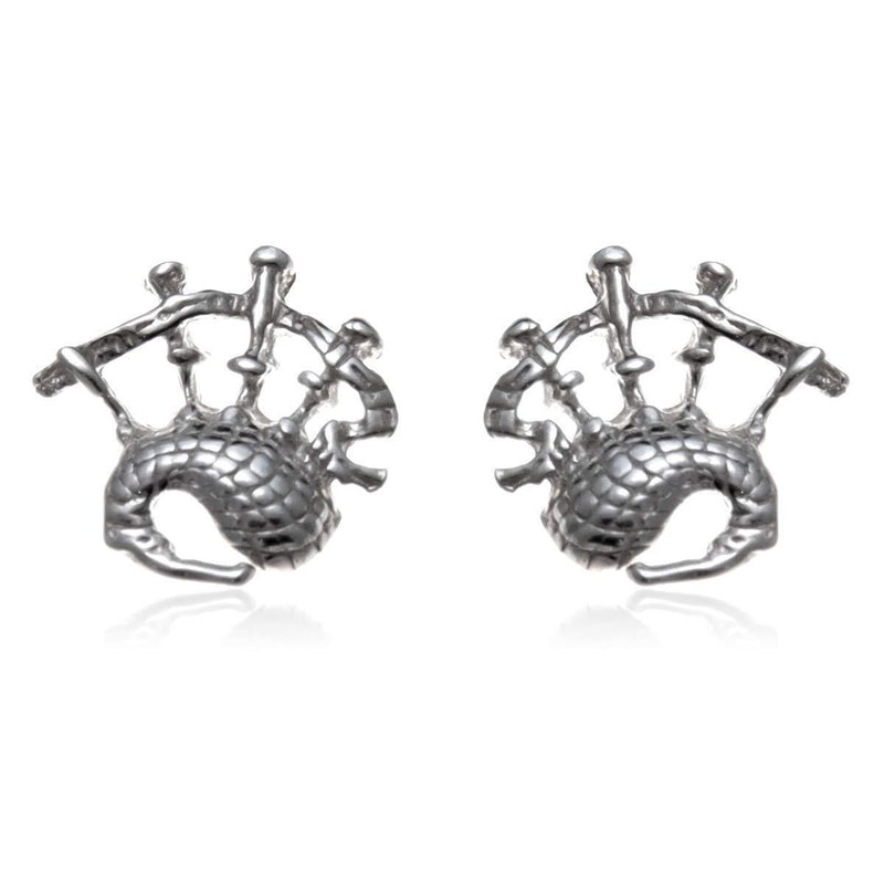 [Australia] - Sterling Silver Bagpipes - Scottish Earrings 