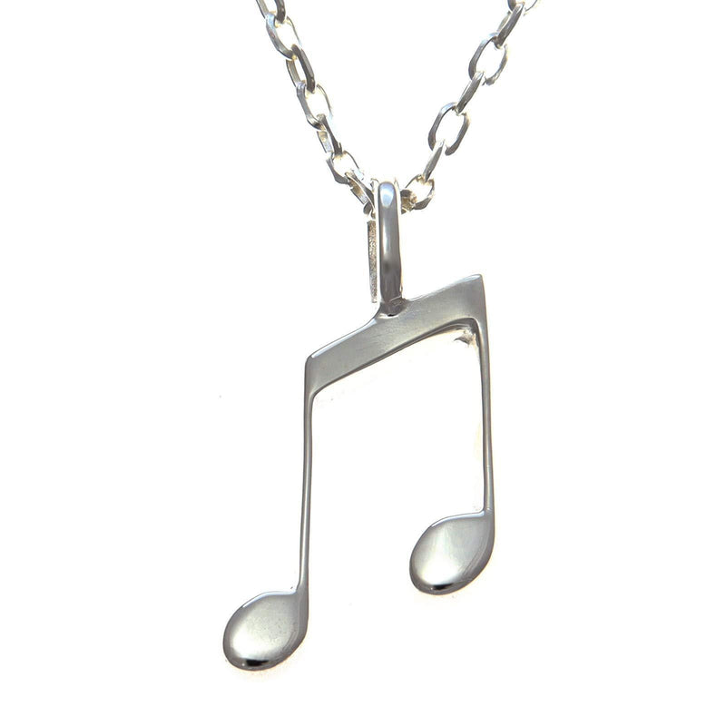 [Australia] - Sterling Silver Semi Quaver Pendant Necklace with 18" Chain and Jewellery Gift Box 