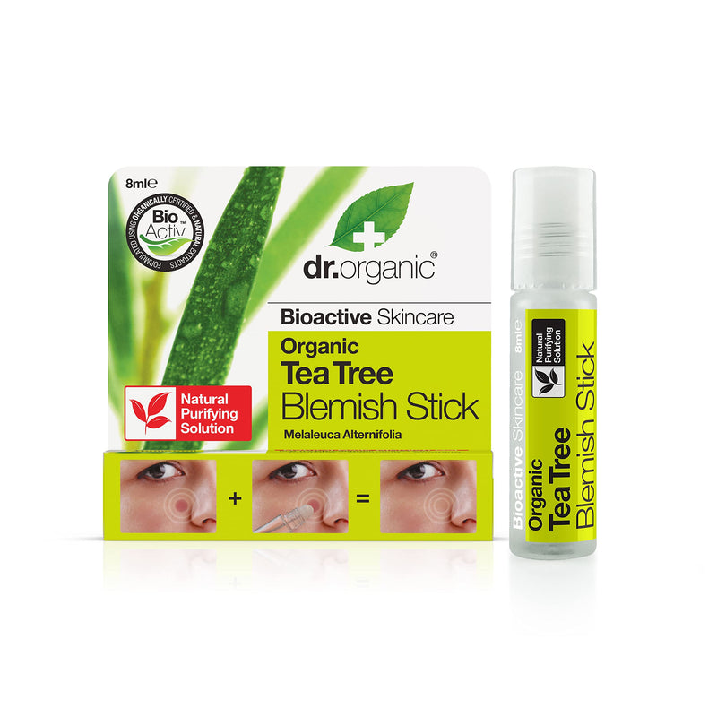 [Australia] - Dr Organic, Organic Tea Tree Blemish Stick , Natural , Vegan , Cruelty Free , Paraben & SLS Free , 8ml 