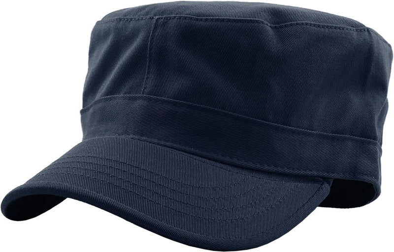 [Australia] - KBETHOS KBK-1464 BLK L Cadet Army Cap Basic Everyday Military Style Hat S 04) Daily Cadet Navy 