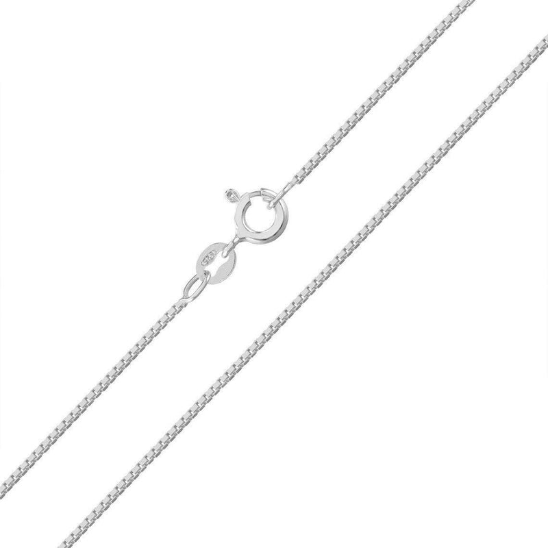 [Australia] - 925 Sterling Silver 0.8/1.0/1.5 MM Box Link/Square Link Chain Necklace for Women Teenager Girls - 14" 16" 18" 20" 22" 24" 26" Inch 24.0 Inches 0.8MM 