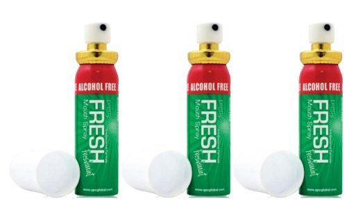 [Australia] - 3 x FRESH MINT BREATH SPRAY ALCOHOL FREE ANTIBACTERIAL BAD BREATH & SMOKERS 20ml 