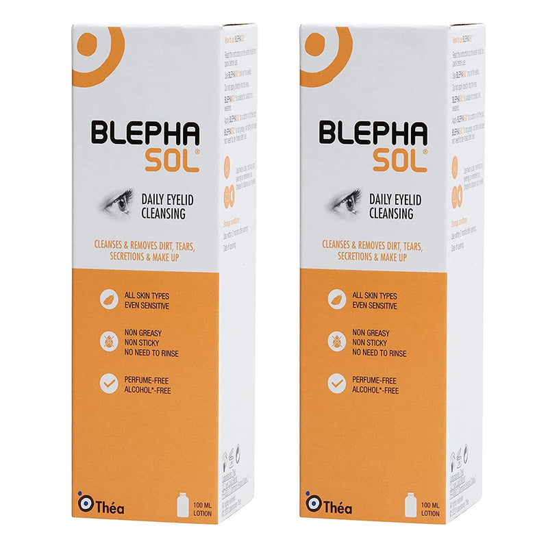 [Australia] - 2 x Blephasol Micelle Lotion 100ml | for Daily Hygiene of Sensitive Eyes | Cleanses and Removes Dirt, Tears Secretions and Make-up 
