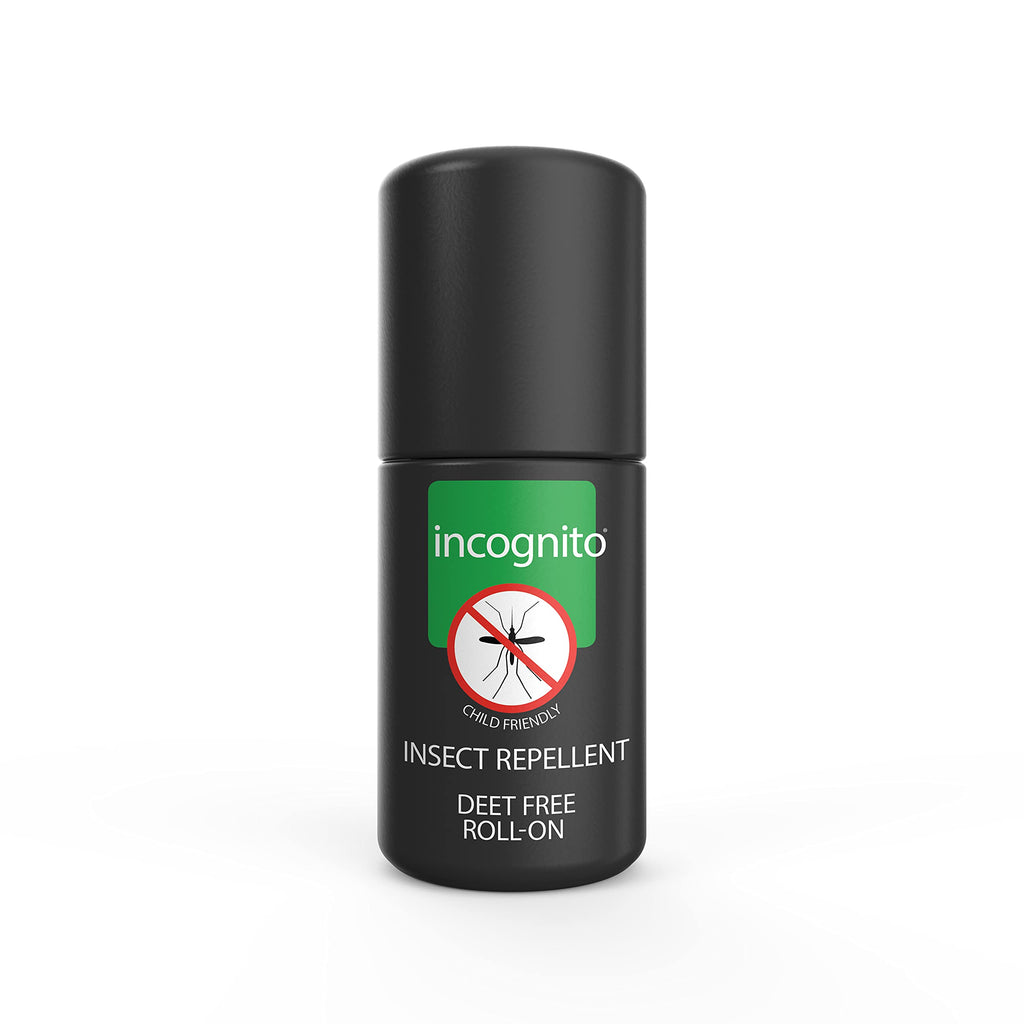 [Australia] - INCOGNITO Insect Repellent Roll on 50 ml - Maximum Strength, Vegan, DEET free formula - Mosquito Repellent and Effective On All Biting Insects - Travel Friendly - Bug Repellent Suitable for Humans, Transparent 