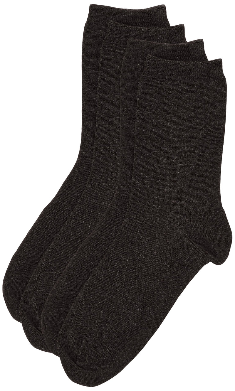 [Australia] - DIM Women's Algodón Ankle Socks (Pack of 2) One Size Black (Black/Black 127) 