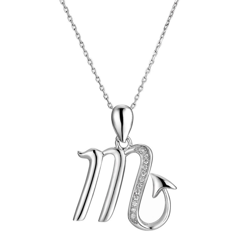 [Australia] - VIKI LYNN Zodiac Birthday Gifts for Women Constellation Horoscope Pendant Necklace 925 Sterling Silver Cubic Zirconia Scorpio 