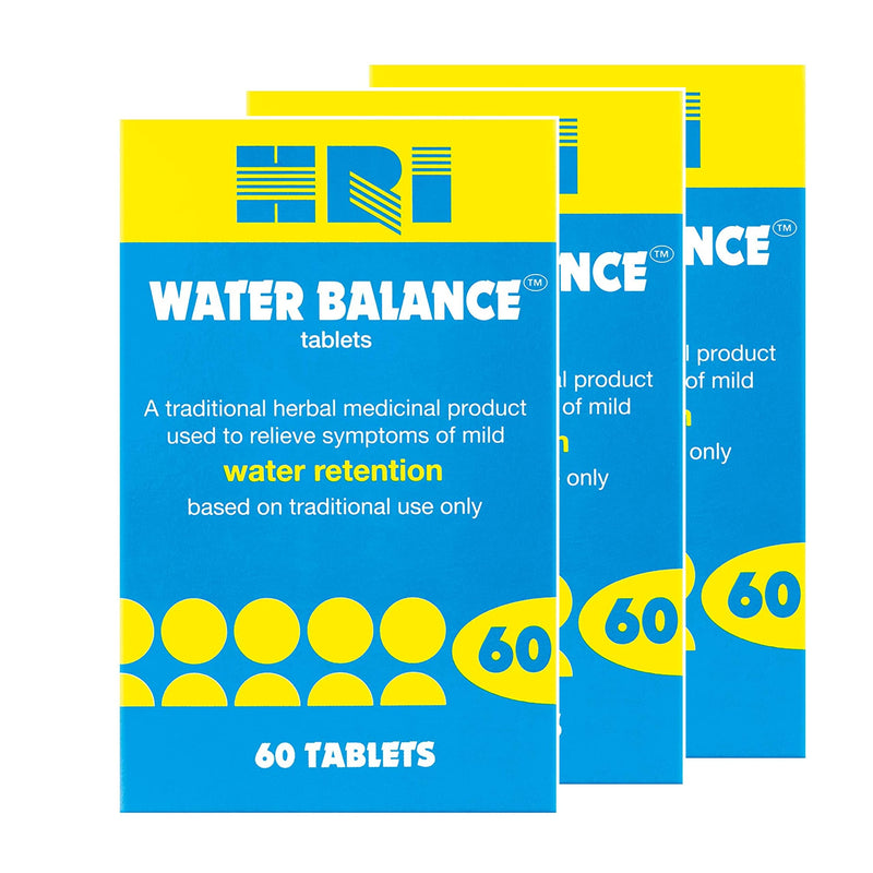 [Australia] - HRI Water Balance Tablets with Dandelion Root, Uva Ursi and Buchu Leaf. to Relieve Symptoms of Mild Water Retention and Provide Bloating Relief. 3 Packs - 180 Tablets 