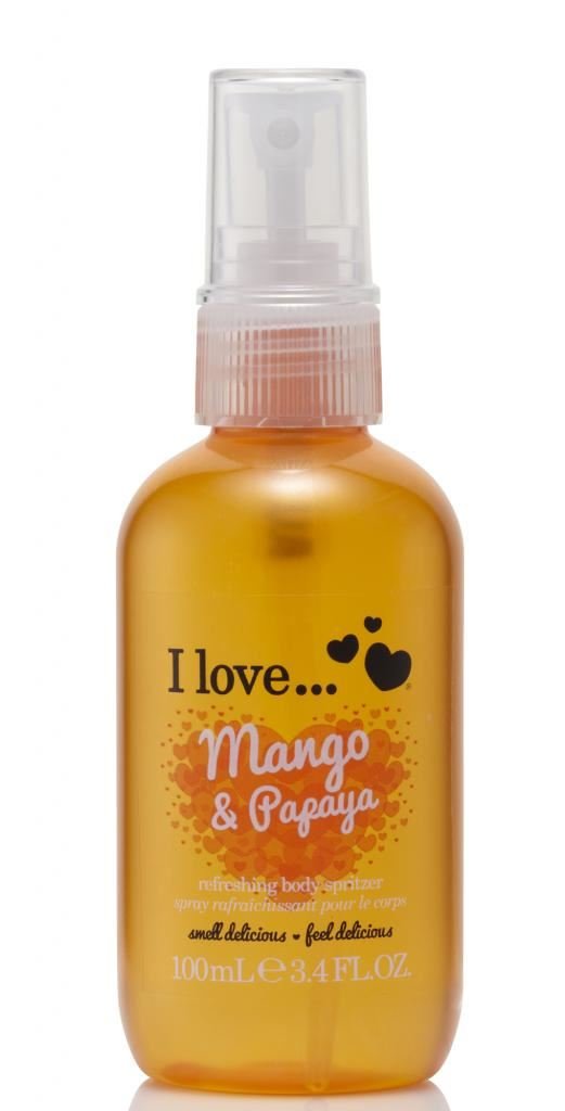 [Australia] - I Love Originals Mango & Papaya Body Spritzer, Formulated With Natural Fruit Extracts to Keep You Cool & Fragranced, Travel-Size Essential Providing On-The-Go Refreshment, Vegan-Friendly - 100ml 